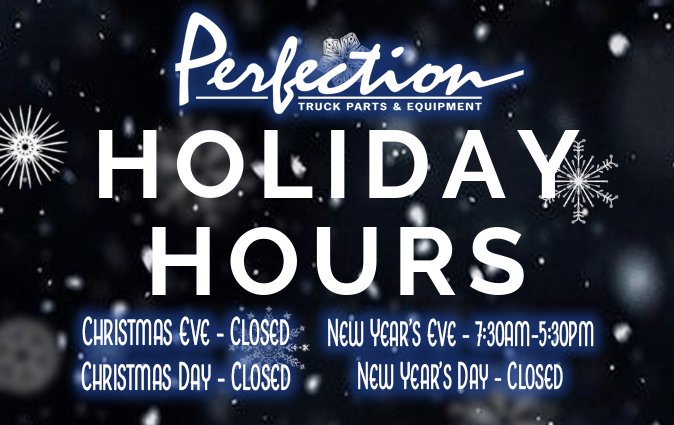 PerfectionEquip's tweet photo. Christmas is only one week away! Here's a heads up on our upcoming Holiday Hours this year! #PerfectionEquipment #HolidayHours #SantaClausIsCominToTown https://t.co/wp2UmKNrze