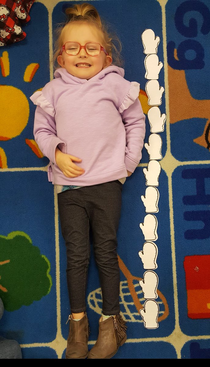 Pre-Scholars discovered that our sweet friend is 11 mittens tall! 
#mathisfun
<a href="/NicholsSawmill/">Nichols Sawmill Elementary</a> 
#NSEempower