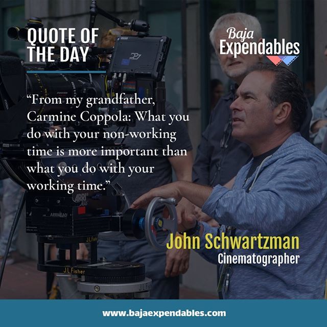 BajaExpendables's tweet photo. Ya no falta mucho para terminar el año, y acá les dejamos esta fracecita del buen John Schwartzman.

#Quote #Monday #cinematographer #JohnSchwartzman
 #cinematography #filmmaking #filmmaker  #setlife #dop #director #dp #productionlife #filming #filmlife #filmproduction  #cam… https://t.co/s5QSlULvEo