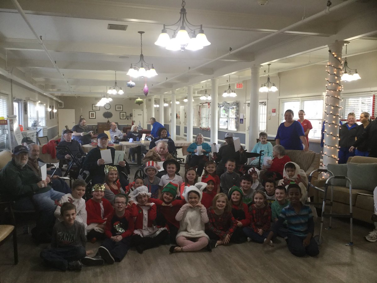 Thanks to Laura and the staff at Waters Edge Nursing Home for allowing us to present our play S.O.S. from Santa Emergency in Holiday Land! #proudteacher#room25 rocks