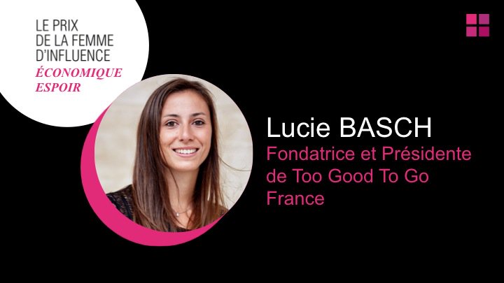 Femmes d'Influence (@femmesinfluence) on Twitter photo Câest <a href="/LucieBasch/">Lucie Basch</a>, fondatrice et prĂ©sidente de @TooGoodToGo_Fr qui reçoit le Prix de la Femme dâInfluence #Ăconomique Espoir 2018 ! #PFI2018 Câest <a href="/LucieBasch/">Lucie Basch</a>, fondatrice et prĂ©sidente de @TooGoodToGo_Fr qui reçoit le Prix de la Femme dâInfluence #Ăconomique Espoir 2018 ! #PFI2018