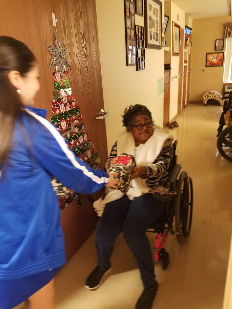 Distributing blankets we collected from 'Blankets of Love'. Bringing comfort during the Holidays the Wallace Cheerleader way. #hayscisd  #wmscheer
