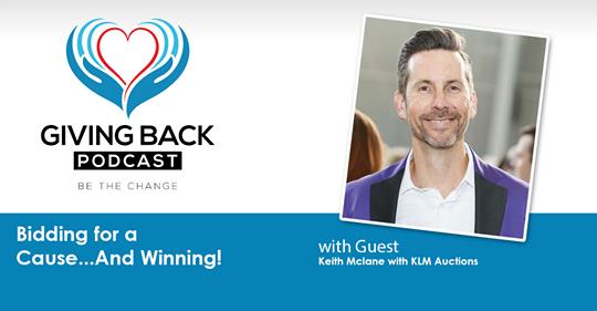 givingbackpod's tweet photo. Delightful discussion w/ @keith_mclane about @KLMAuctions. Discover how auction charities work and what goes on behind the scenes to get it all done on this week’s episode! https://t.co/oF5U9qZu89 #GivingBackPodcast #Bethechange https://t.co/MUhzFPy2mg
