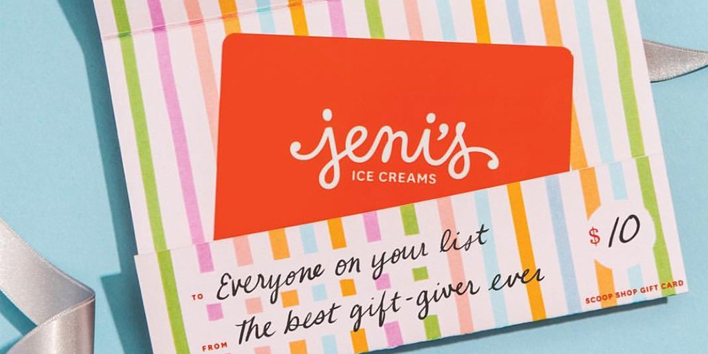 Ice cream for everyone! Now through December 26, purchase $100 worth of <a href="/jenisicecreams/">Jeni's Splendid Ice Creams</a> gift cards, and receive an extra $20.