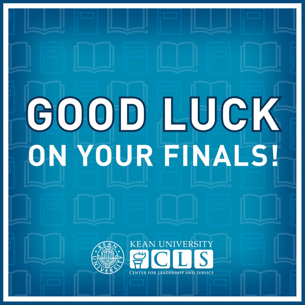 Wishing everyone the best of luck on finals! Make us proud Kean Cougars!