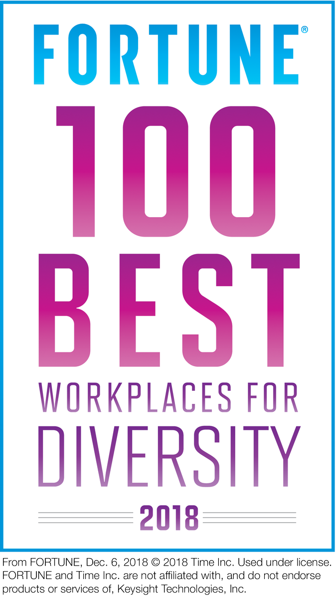 Keysightcareers's tweet photo. We’re excited to be recognized as one of FORTUNE Magazine’s 100 Best Workplaces for Diversity.
This award acknowledges our inclusive environment and our culture of diversity, collaboration and respect.
Learn more: https://t.co/htqdspjNEj
#ThisIsKeysight https://t.co/Q60KZhlWkI