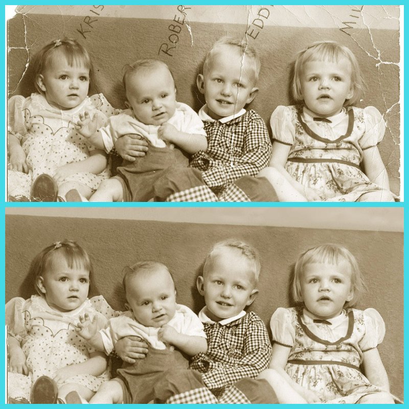 StudioAstute's tweet photo. They're adorable for a fleeting moment and then they're all grown.  Restored childhood pictures make a treasured gift for the whole family. https://t.co/tlNo3t2LqP