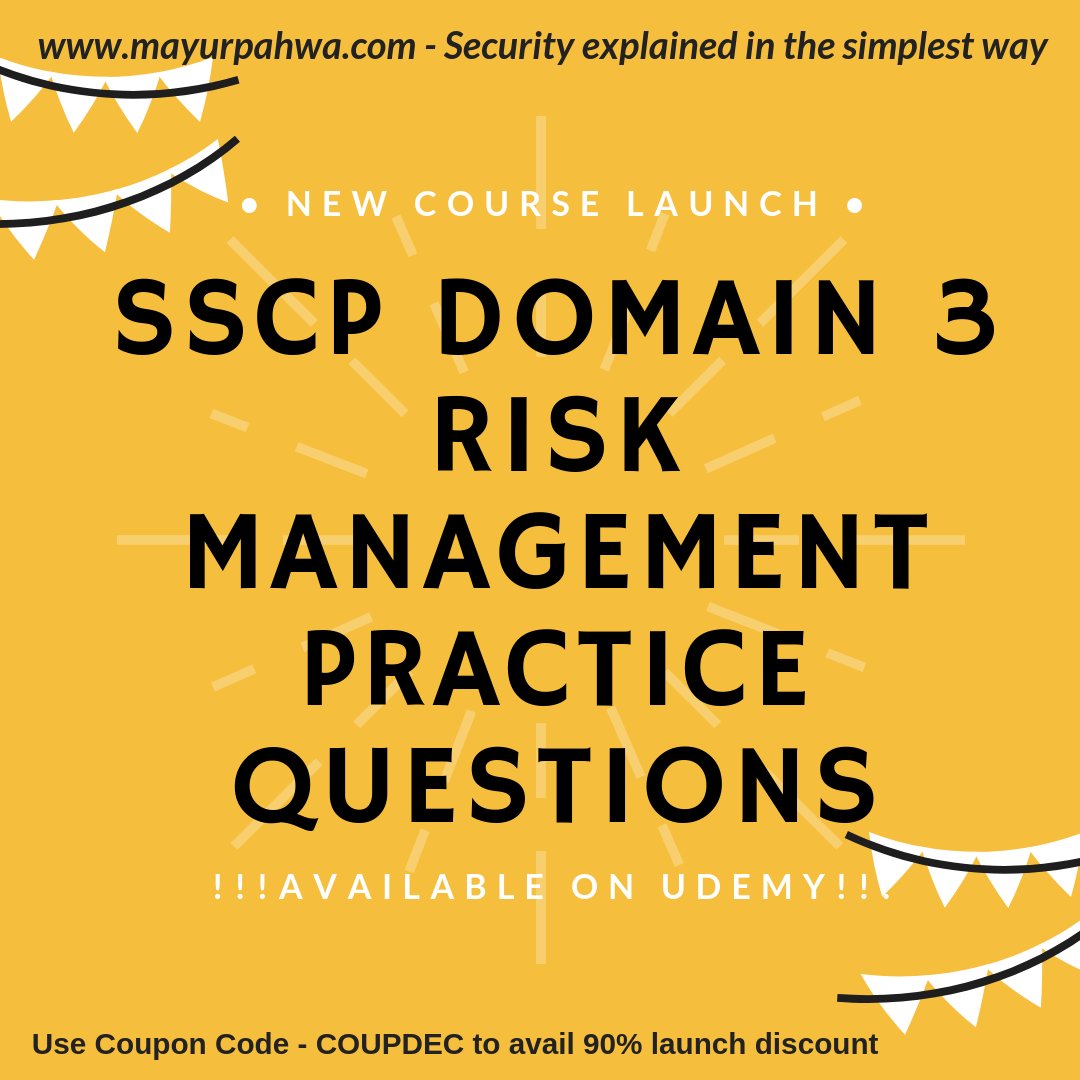 Learnwithmayur's tweet photo. New Course Launched !!!
#CISSP #SSCP #Security #certification #ISC2018 #CyberSecurity #infosecjobs #informationtechnology https://t.co/CnZd3EPYJ4