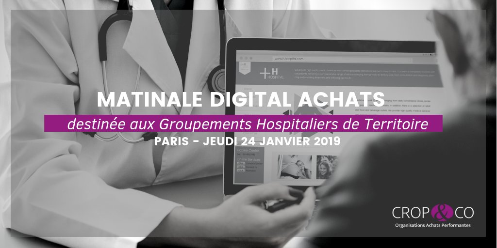 Crop_and_co's tweet photo. Avec la mise en place des #GHT, les directions #achats en ont profité pour repenser leur manière de fonctionner et se dotent de #solutions digitales. Faisons le point sur les enjeux du Digital Achats au sein des GHT. #témoignages Programme et inscription : https://t.co/eV4cEDyDO9 https://t.co/rixnxIEhOV