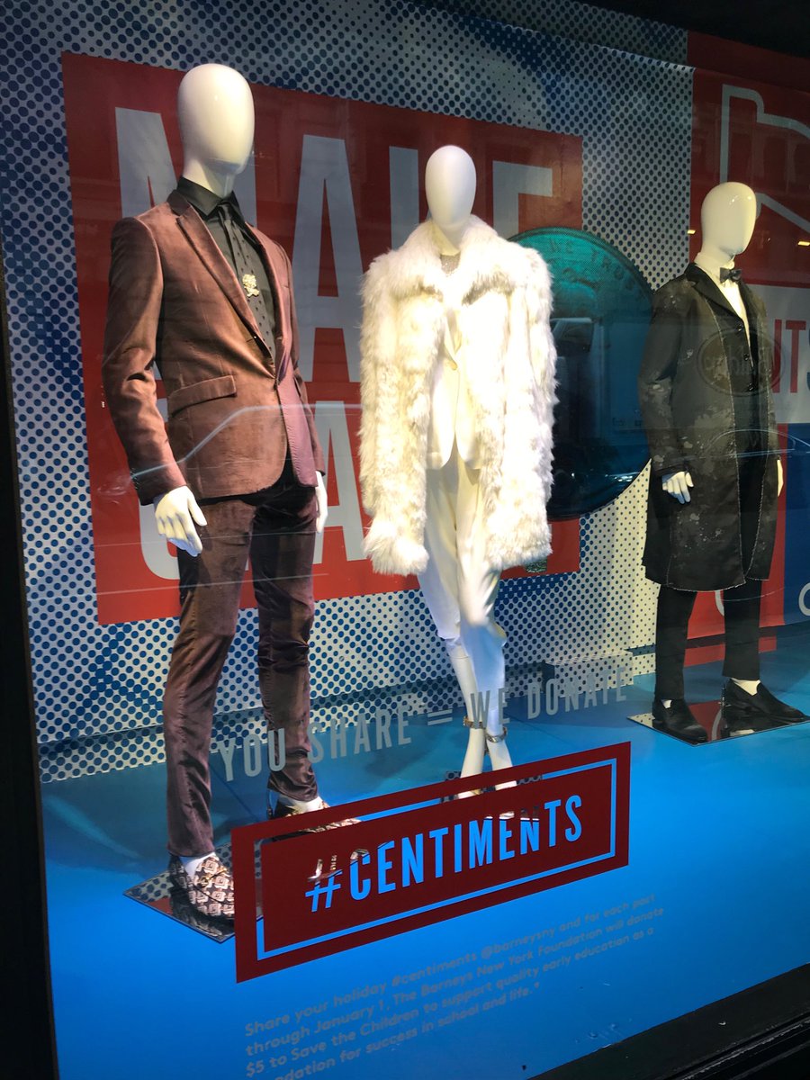 MadisonAveBID's tweet photo. Our #CENTIMENTS are to wish you a great start to the week and to thank @BarneysNY for their holiday campaign supporting @SavetheChildren https://t.co/F0og437HiJ