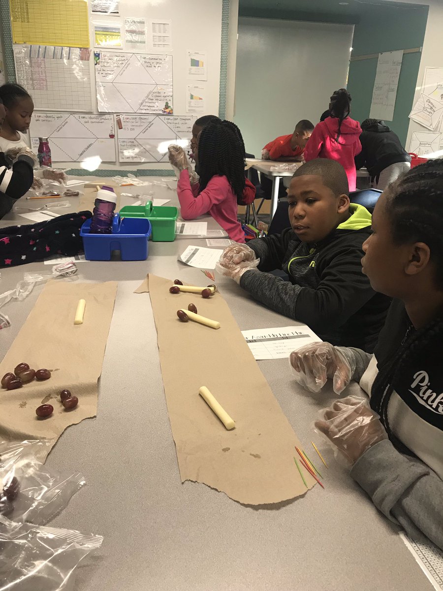 adatschefski's tweet photo. Assembly lines for our economics unit. Making cars with string cheese and grapes! @MrCTaylorHMC @Forney4th @CompassHMC1 @HMC1Proud https://t.co/E5map19VY8