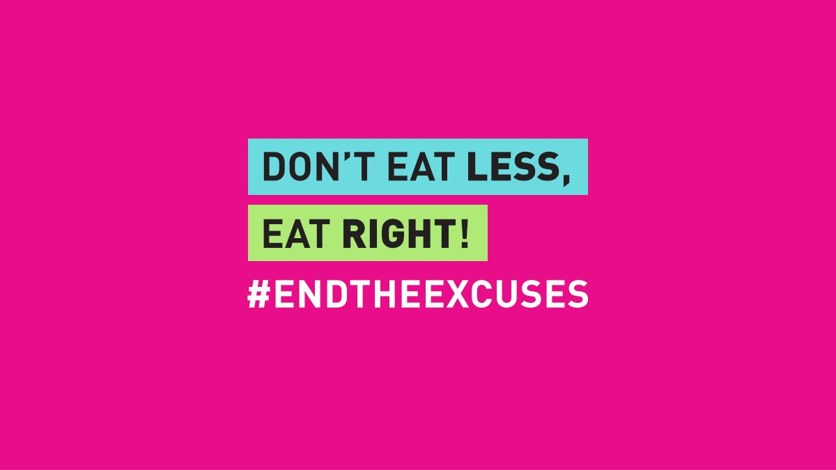 Being healthy is easy! All you need is to set your mind to it and #EndTheExcuses.