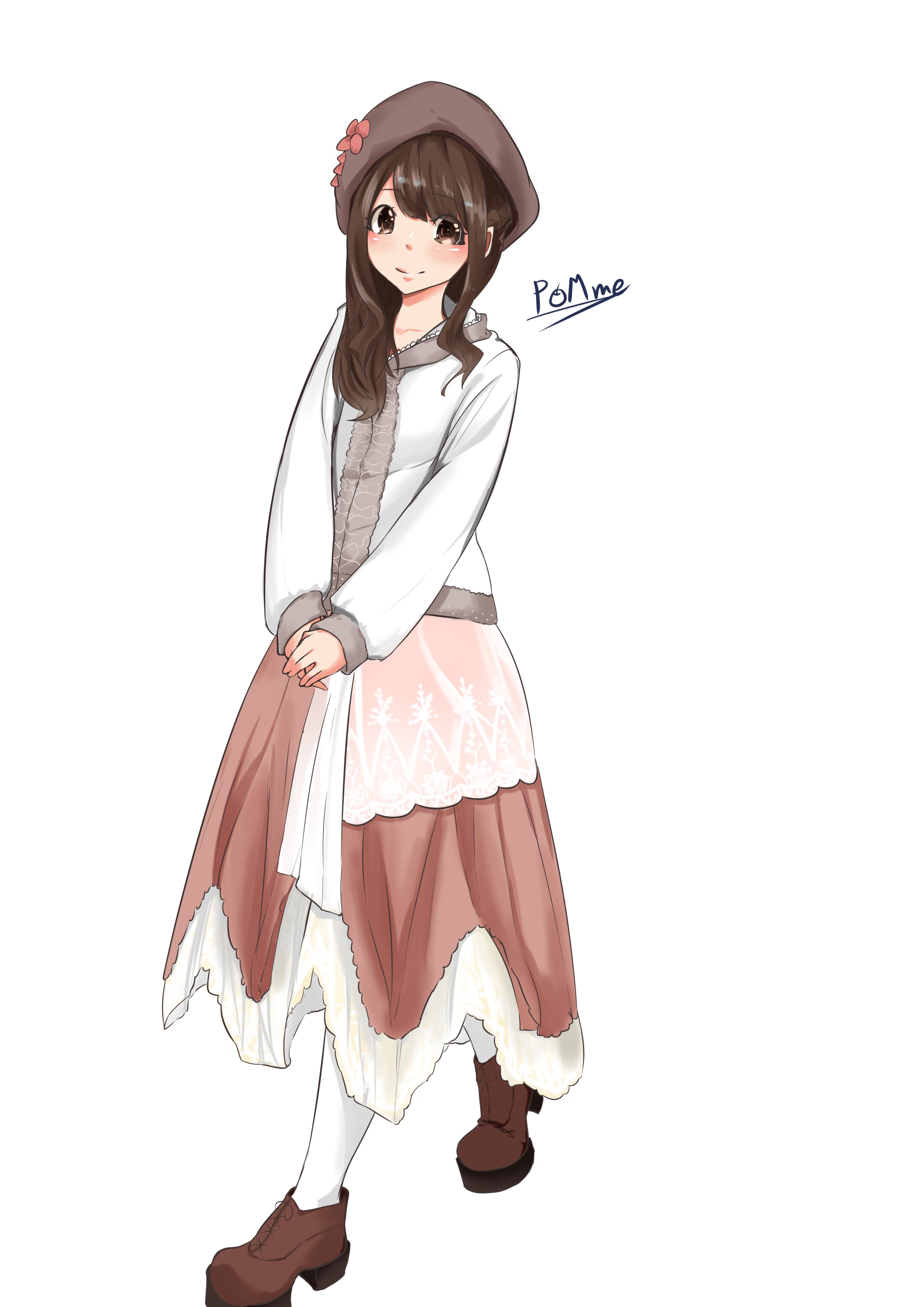 Pomme ぽむ 依頼受付中 A Twitteren 僕好みな女の子になりましたとさ W 女の子 ベレー帽 イラスト T Co Izccx4nors Twitter