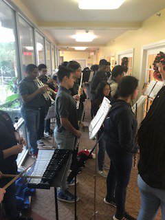 Pease Varsity Band Performing for Morning side Manor Retirement Home <a href="/NISDPease/">Pease Middle School</a>  @WeGoPublic #PEASEInpired