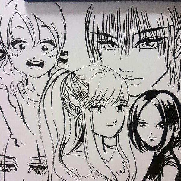 今日も筆ペンでらくがきφ(..)中学生くらいの時はシャーペンでこういう落描きを毎日3枚くらい、コピー用紙の裏表に描くことを習慣にしていました。 : はまだまいこ 絵のブログ https://t.co/I8MZfEtJKo
