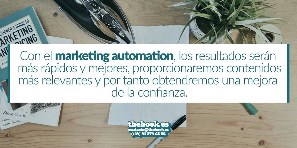 TheHook_es's tweet photo. Con el #marketingautomation los resultados son más rápidos y mejores y proporcionamos contenidos más relevantes lo cual nos dará una mejora de confianza cara al cliente. #automation #video #datadrivencreative #thehook https://t.co/tIRPWnr6rA