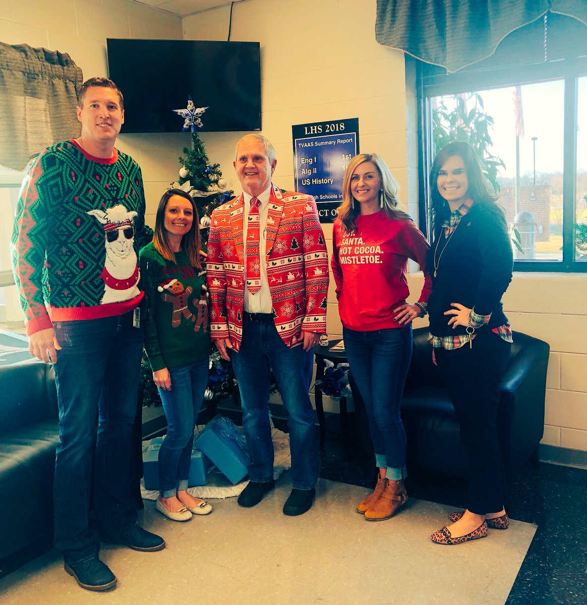 <a href="/LHSintheNews/">LaVergne High School</a> Admin Team is feeling festive! If we get 300 RT Mr. Ash will dress up in a bunny suit for Easter. Let’s Go!