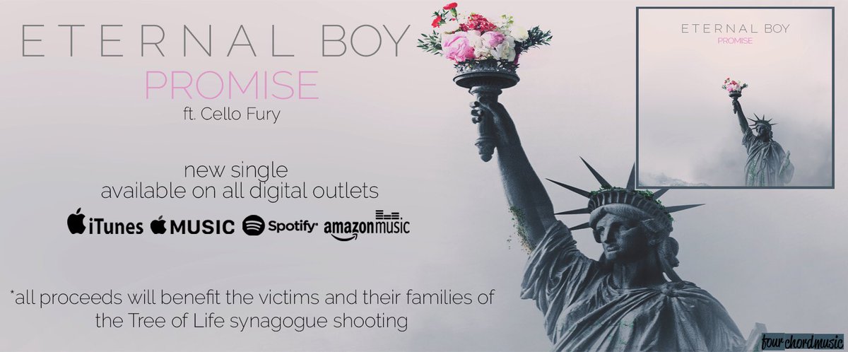 Eternal Boy’s new track ‘Promise’ is now available on all digital platforms. You can hear it over at the <a href="/PittsburghPG/">Pittsburgh Post-Gazette</a> now. All proceeds benefit the victim and their families of the Tree Of Life Synagogue shooting: post-gazette.com/ae/music/2018/…