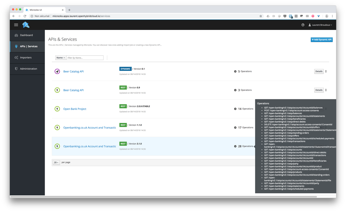 lbroudoux's tweet photo. Mocking @UKOpenBanking #API using @microcksio and get a live system in few minutes ! New 3.1.0 version brings a lot. Check https://t.co/YpoZufLTsG for full definition to come ๐ https://t.co/YPDnQPRszb