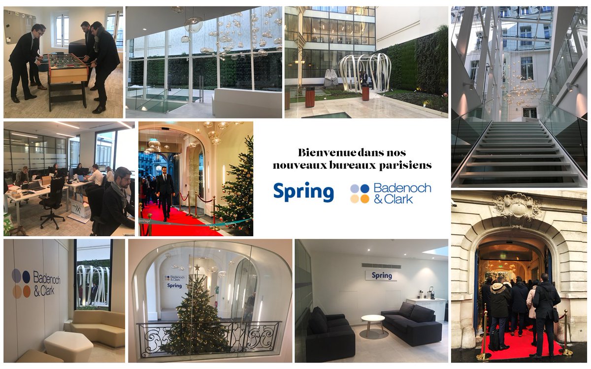 BadenochClarkFR's tweet photo. Ce matin, les équipes parisiennes de Badenoch &amp; Clark et @Spring_FR ont emménagé dans de nouveaux bureaux dans le 8ème arrondissement, au 20 avenue Hoche à Paris 📍
Nos consultants ont hâte de vous y accueillir ! 😀
#Cadres #Emploi #RH #GPTW https://t.co/aLMKC5zT7E