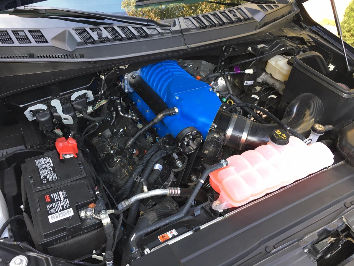 PickupTrucks's tweet photo. Look what we got up close with last week? Yes, that's a 2018 Ford F-150 with a few Shelby modifications. https://t.co/6SpTPBItPh