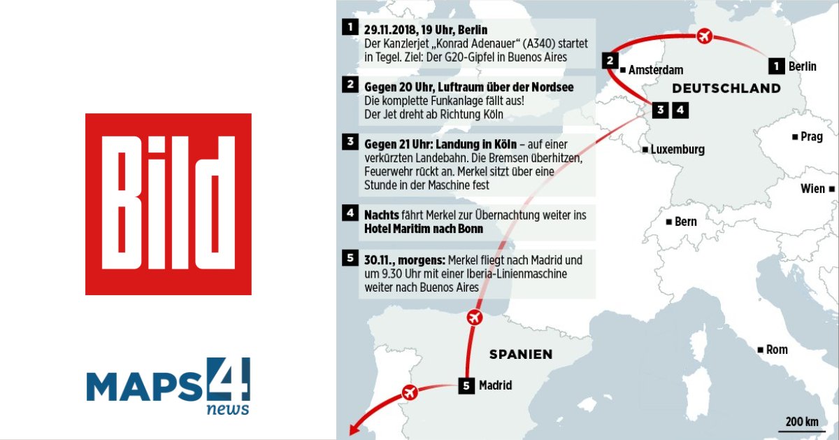 This map, created by Bild (<a href="/infoBILD/">info.BILD</a>) shows how you can display flight routes with our tool.

Very well done!

#flight #merkel #maps