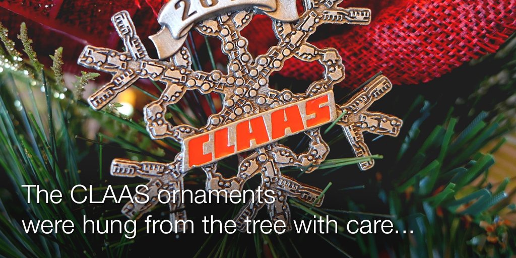 CLAAS_America's tweet photo. ...in hopes that CLAASmas would soon be there! 

Did you decorate your home with any CLAAS decor this holiday season? Show us by posting a photo &amp; using the hashtag #CLAASmas — then you’ll be entered into our 12 days of CLAASmas contest. 12 winners will receive CLAAS prize packs! https://t.co/xski0n1jxP