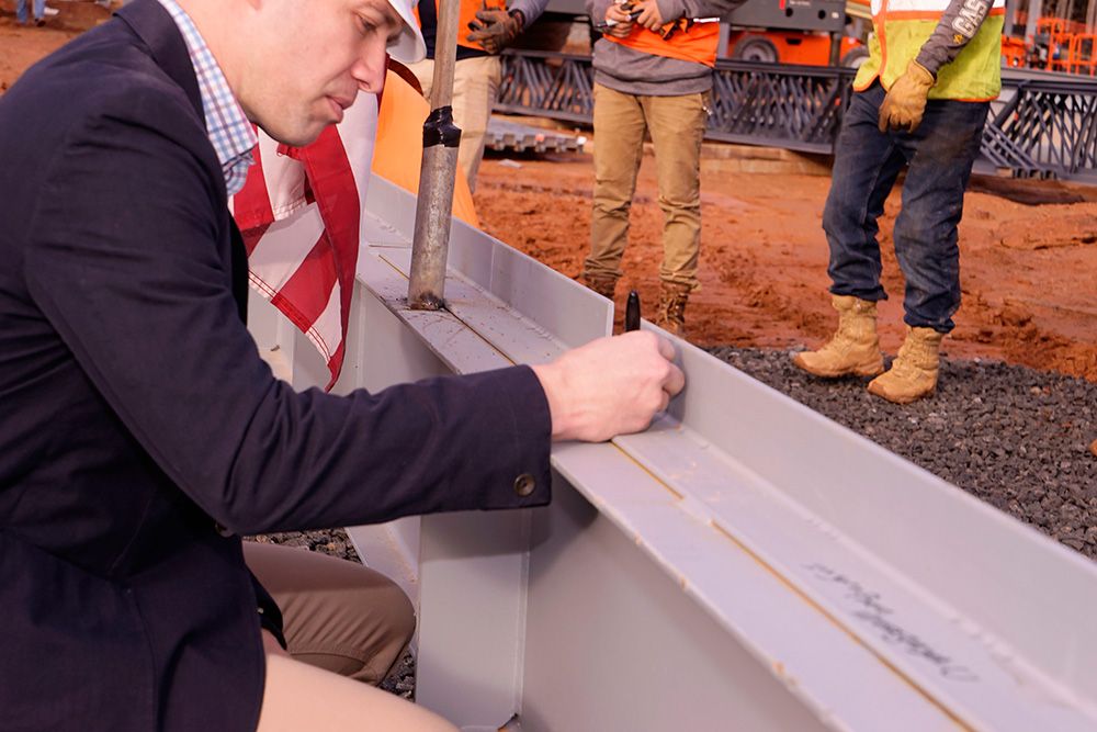 PhaseFamily's tweet image. Construction on the Phase Family Center is underway! Here are some photos of the recent steel signing event #PhaseFamilyCenter #Preschool #EarlyChildhoodEducation #DayCare