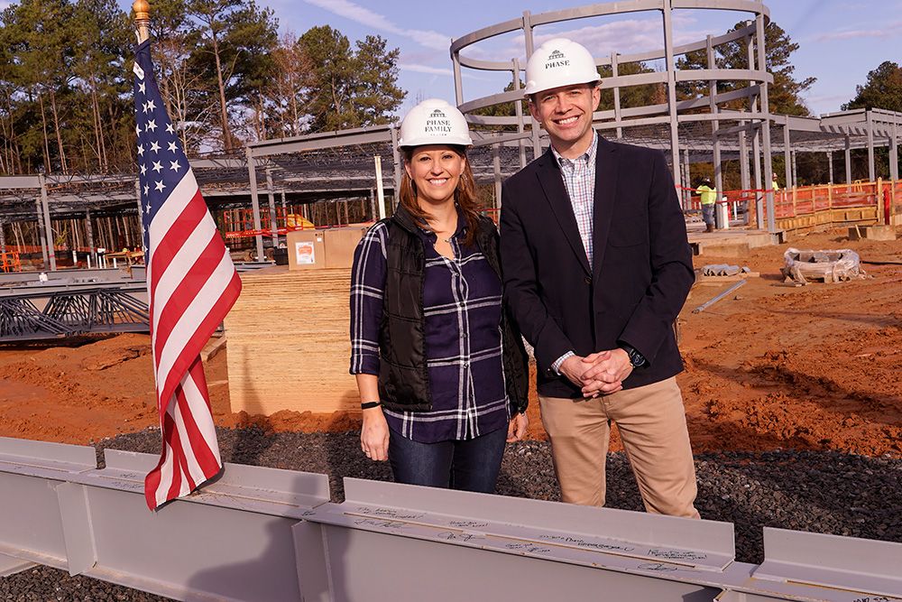 PhaseFamily's tweet image. Construction on the Phase Family Center is underway! Here are some photos of the recent steel signing event #PhaseFamilyCenter #Preschool #EarlyChildhoodEducation #DayCare