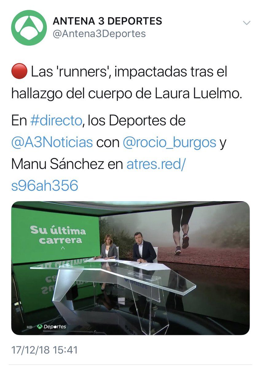 Eva_2909's tweet photo. Hola @antena3com @A3Noticias sabéis que no le han asesinado por ser Runner.. le han asisinado por ser mujer.
Dejar de blanquear la violencia machista. JODER! #NiUnaMenos 
#TodasSomosLaura #AutoDefensaFeminista https://t.co/NMXMyRgNjh