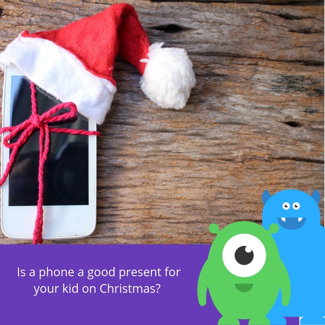 Is a phone a good present for your kid on Christmas? Read our blog article about first phone safety rules. blog.kidgy.com/kids-first-pho…