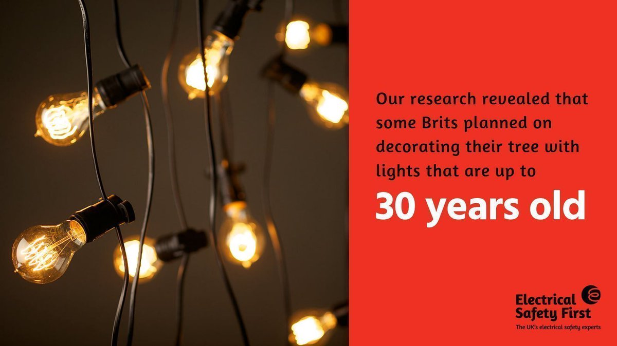 If your #Christmas lights are 30 years old or older then you could be putting you and your home in serious danger. 🏡
Check out our full press release for a full breakdown of our research: buff.ly/2FU0Tsf