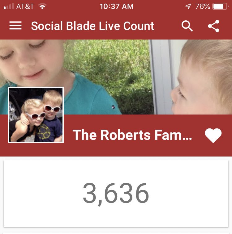 WeAreTheRoberts's tweet photo. Thanks 🙏 to everyone who has subscribed so far!! Let’s keep this going...do you think we can get 4K by the end of this week?! RT, Like and Share!! #MondayMotivation 👍🏼#MondayMood 😁#MondayThoughts 🤔#VictoryMonday 🏆 https://t.co/DYTRQyuOLj