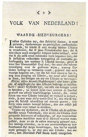 Landgenooten! De Republiek der Zeven Vereenigde Nederlanden is gelijk een vaesje!