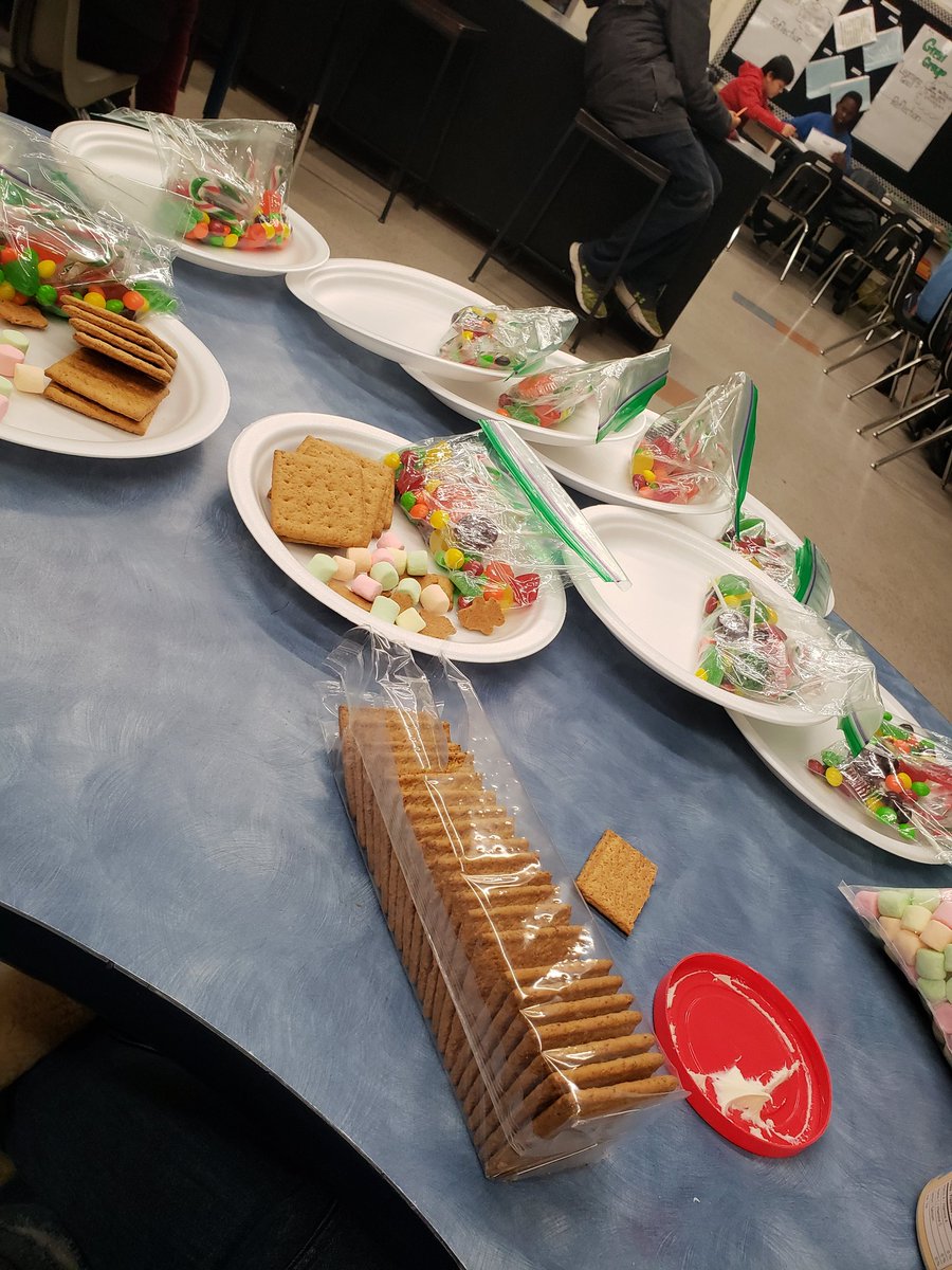 Let the gingerbread house making /decorating begin!! #happyholidays #buildyourdreamhome <a href="/DufferinSchool/">Dufferin School</a> @WinnipegSD #candy #designit
