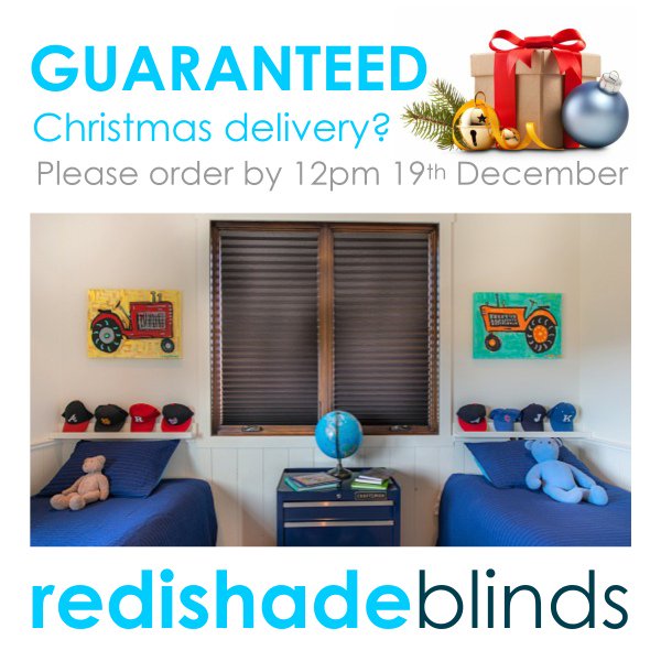 For guaranteed delivery by Christmas, please order your Redi Shade #blinds by 12pm Wednesday 19th December. Any order placed after this time will be dispatched on Thursday 3 January 2019. Merry Christms and happy New year! ow.ly/uPII30n14bm