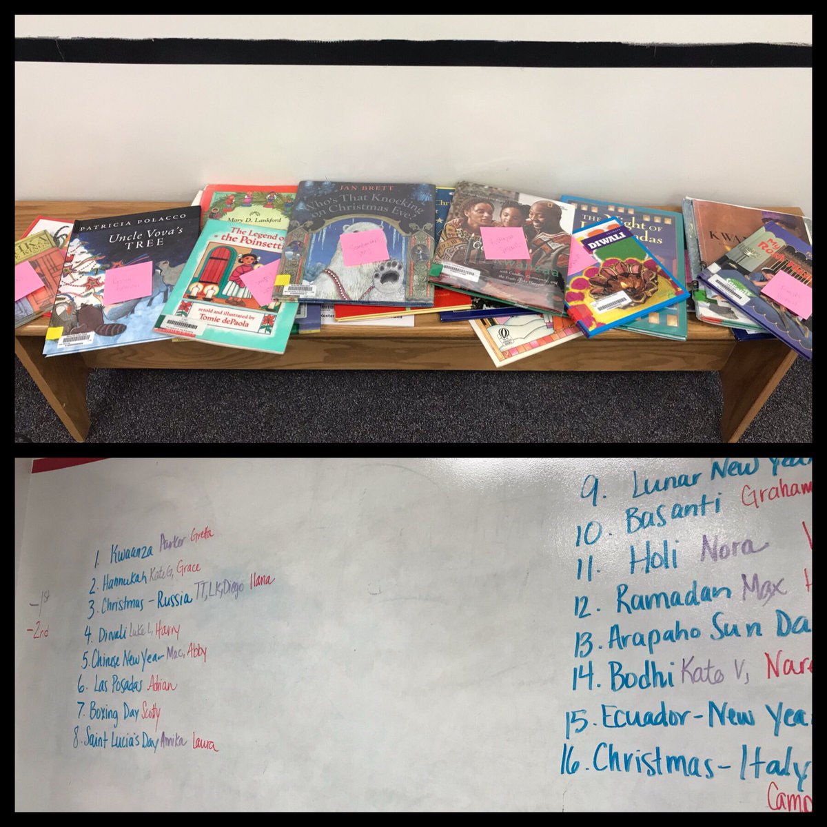 Thanks <a href="/ScottLhotka/">Scott Lhotka</a> for the children’s books to help kick off 8th grade Adv Global Studies Holidays Around the World project! Can’t wait to share the children’s stories the class writes!