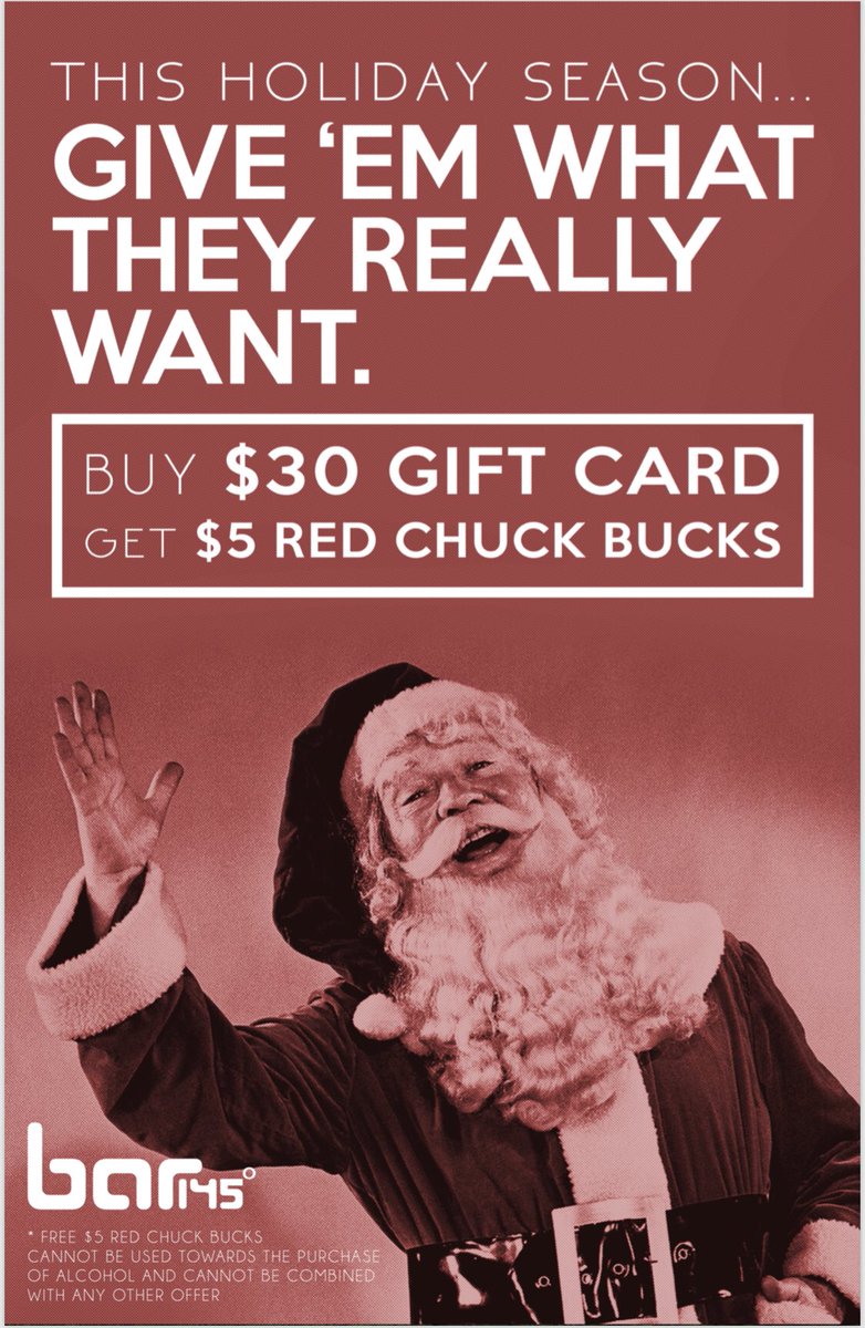 Receive $5 FREE For Every $30 Holiday Gift Gift Card Purchase! It’s The Perfect Gift For Anyone To Enjoy! #bar145 #bar145toledo #giftcards #holidaygifts #eat419 #toledofoodie #foodinthe419 #bar145burger