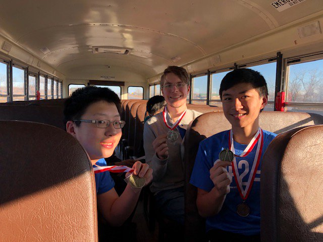 JCSD_MathClub's tweet image. FIRST PLACE  in the Relay Round!!!  Congratulations to Chris Yao, Matthew Ding, and Owen Smith!