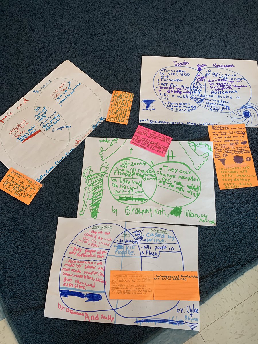 MrsCBonnell's tweet image. Students reading and thinking across two topics and across classrooms @GeetMrs #comparingandcontrasting #extremeweather