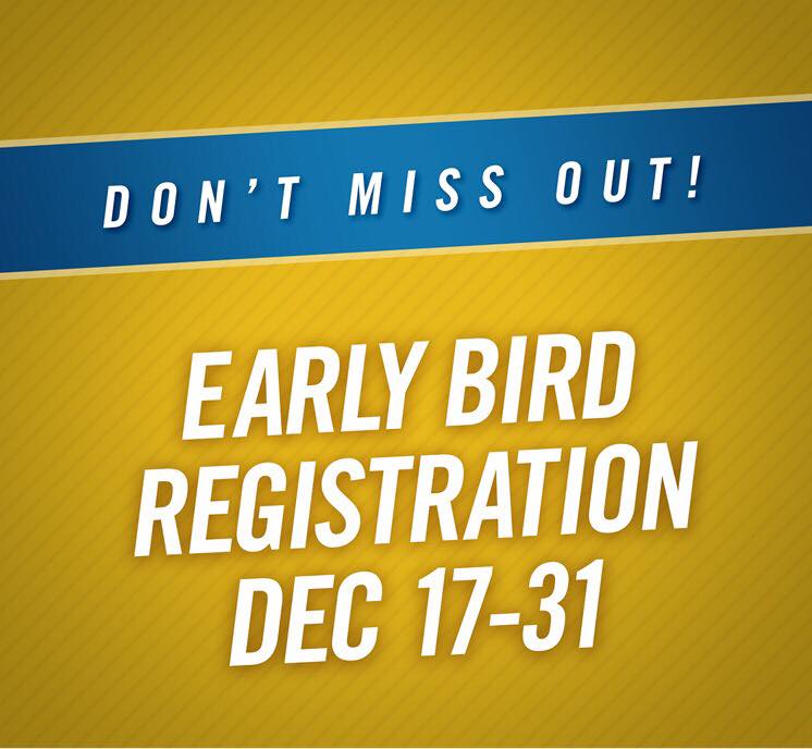 WorldFoodChamp's tweet photo. EARLY BIRD REGISTRATION IS OPEN!!!

They say “the early bird catches the worm,” but in this case... they receive $50 off their #WFC2019 registration fee!!

Check out the details at https://t.co/WJYaG4IoC7

#FoodSport #FoodChamps #EarlyBirdRegistration https://t.co/dAUiXoB7nb