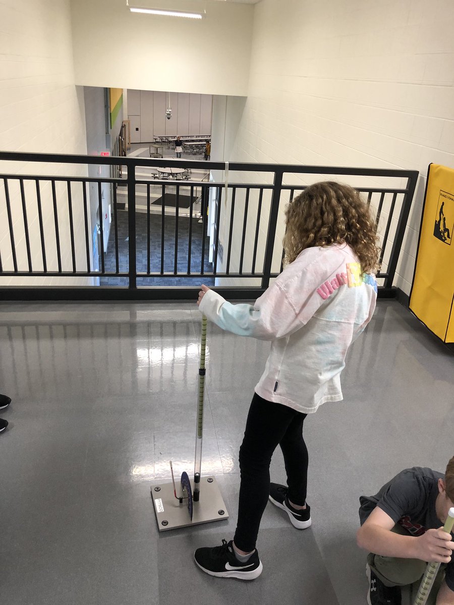 TalawandaSTEM's tweet image. Kaylyn successfully aimed over the balcony at @Kramer_TSD to land her straw rocket into strategically placed holiday boxes! #Accuracy #MeasuringAngles #STEM #TalawandaEmpowers #SheGotOne