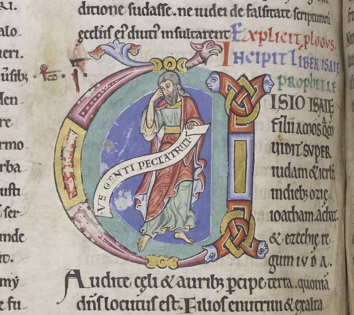 ParkerLibCCCC's tweet photo. #ParkerAdvent2018 Day 17: Ff Tessa Webber’s #MSSinASK paper on lector & ‘lectio’ re #medieval #liturgical practice, here in the #Dover #Bible (#CCCC3) we see the opening of Isaiah marked up as “lectio 1”, ‘first reading’ as required on #ChristmasDay!
#Advent #medievaltwitter https://t.co/2LDgKVi4Oe