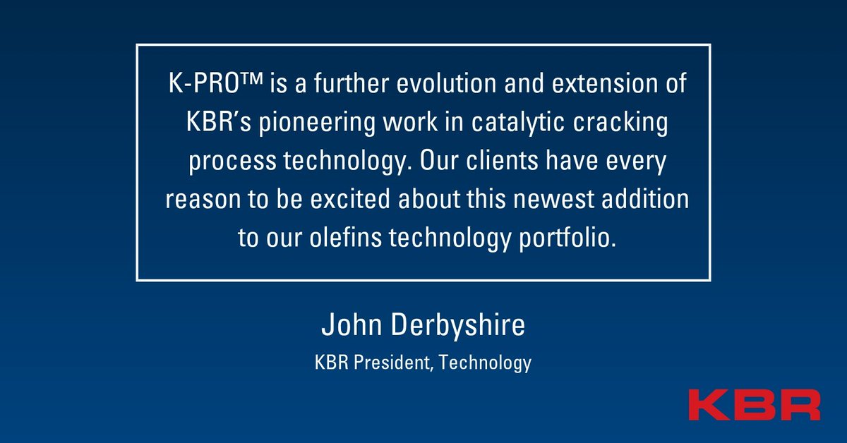KBRincorporated's tweet photo. KBR announces a new propane dehydrogenation technology:
https://t.co/LRoXq0YtFp
#KBRinc #KBRtechnology https://t.co/RJvmGziSvb