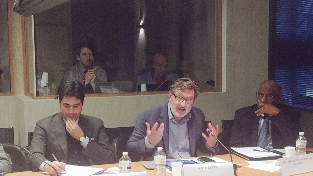 UNIDO_Brussels's tweet photo. "We have been talking about #SDG9 on industry and #SDG3 on health, but we should not forget the importance of #SDG17, because we need to work together, in partnership." Greg Perry of @IFPMA #AID2018 https://t.co/gAkpJ2YtBw