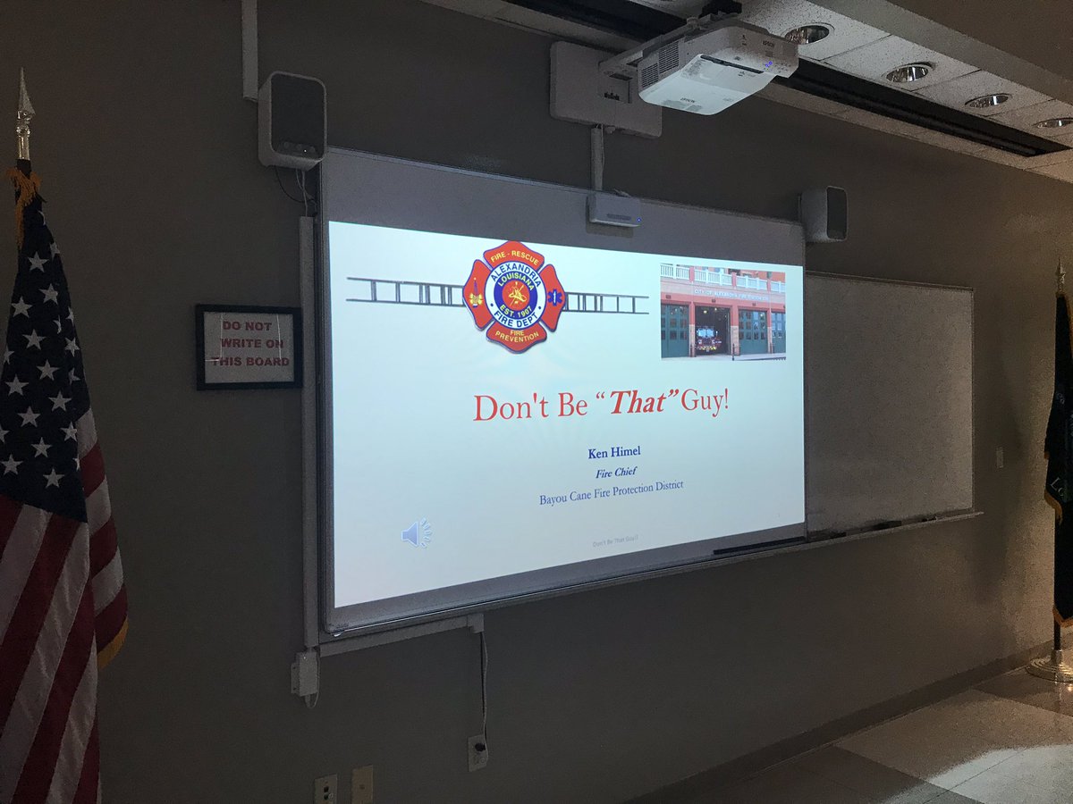 BC_Chief100's tweet photo. I have the honor and privilege of spending the next 3 days presenting “Don’t Be ‘THAT’ Guy! with the Brothers and Sisters of the Alexandria Fire Department. https://t.co/gb8kfzJJKO