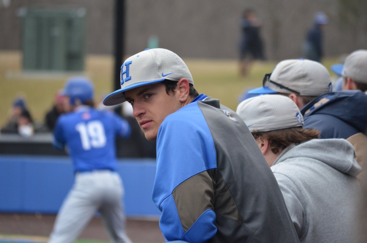 HamCollBaseball's tweet photo. 2for1 #MeettheTeamMonday twins @bsandford14 and @CSandford21. When not studying or on the field the twins can likely be found in Commons perfecting the commons hang or possibly preparing for a fall back career in professional eating. #BackOurBlue #YourContinentals https://t.co/05gClsXYzl