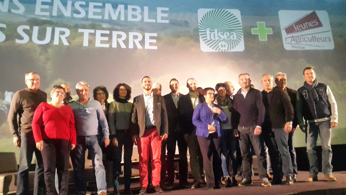 Voici vos candidats liste FDSEA 84 + JA84 pour les élections de la Chambre d'agriculture 2019 en Vaucluse !