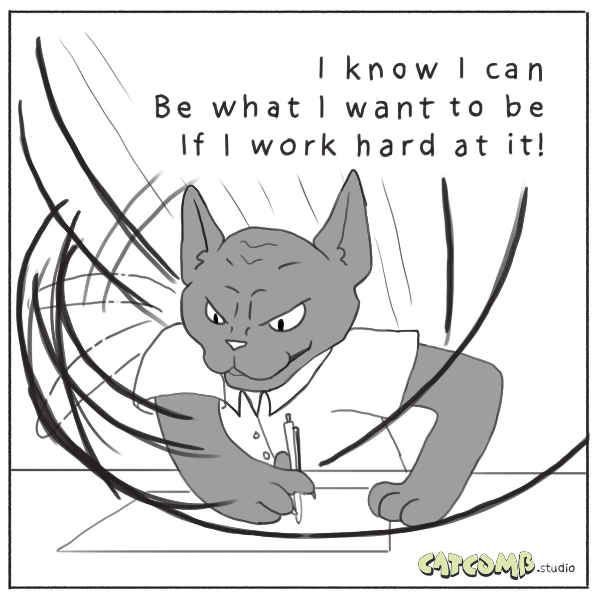 CatcombStudio's tweet photo. No pain, no gain!
#catcomb #catcombstudio #gamedev #sketch #drawing #pencil #artist #art #oc #characterdesign #comic #cartoon #cat #catsofinstagram #kittycat #kitten #humour #oc #indiegamedev #gameart #ocart #procreate #doodle #visualnovel #motivationmonday #haiku #IHateMondays https://t.co/sC2k3Tw2aw