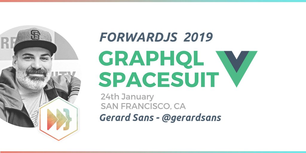 Yay! I will be at #ForwardJS in San Francisco talking about *GraphQL Spacesuit*  🔥

🕺 Come join ti.to/forwardjs/forw…
👉 Lineup @ayssomething @girlie_mac @GantLaborde @lidderupk @mapotato @JordanHawker @holtbt @linclark @firt and more

#graphql #vuejs #javascript ✨🚀